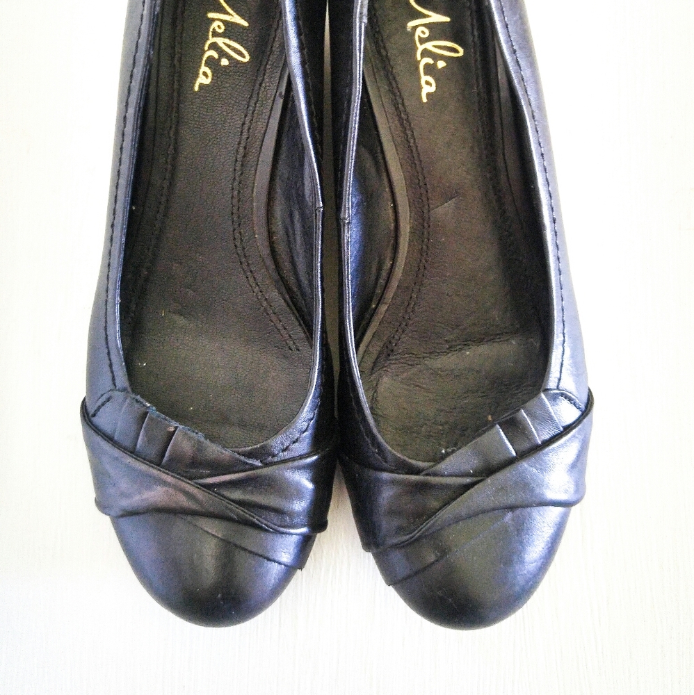 Black Wedge Shoes | Low Heel